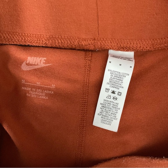 Nike Garden Party Essential Bike Shorts Burnt Orange Floral Size Medium - Picture 6 of 7